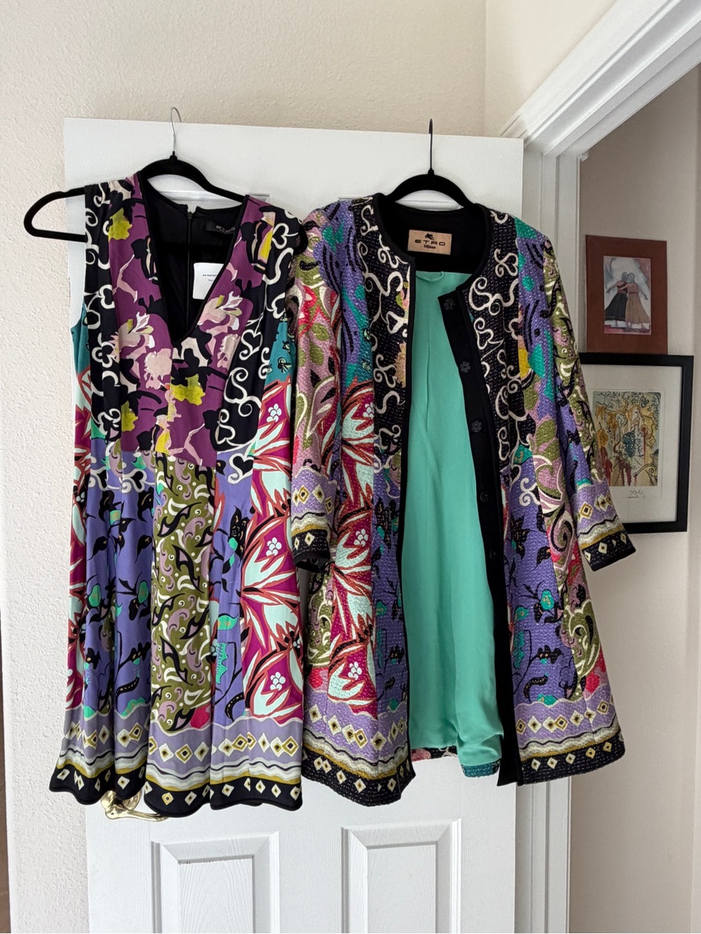 Women’s ETRO dress and matching coat The dress is size 44 - the coat is size 42
